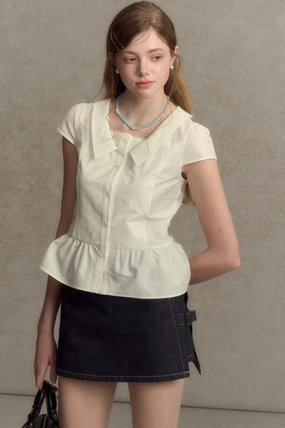 Summer Plaid Sleeve Top