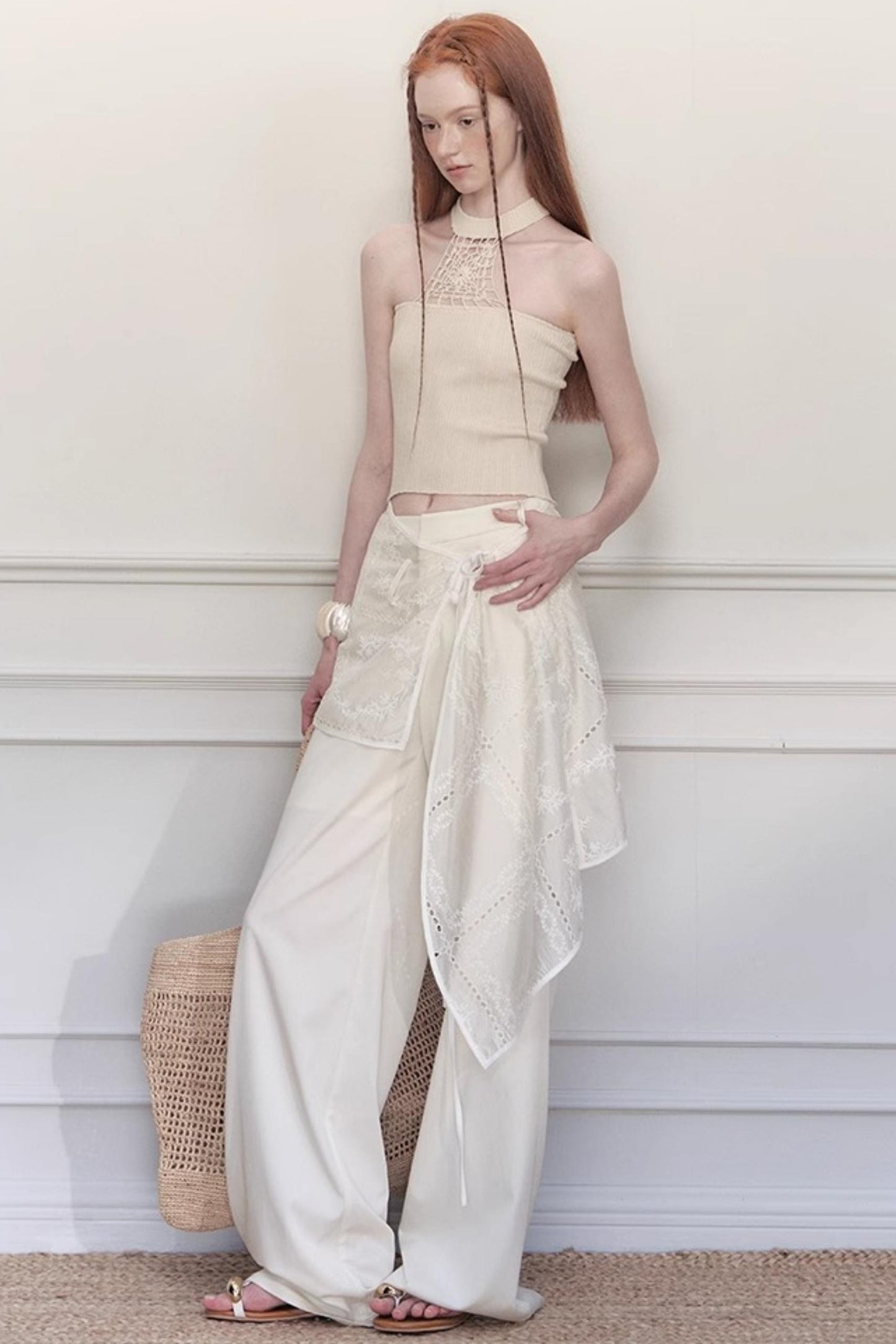 Weave Knit Bustier Top