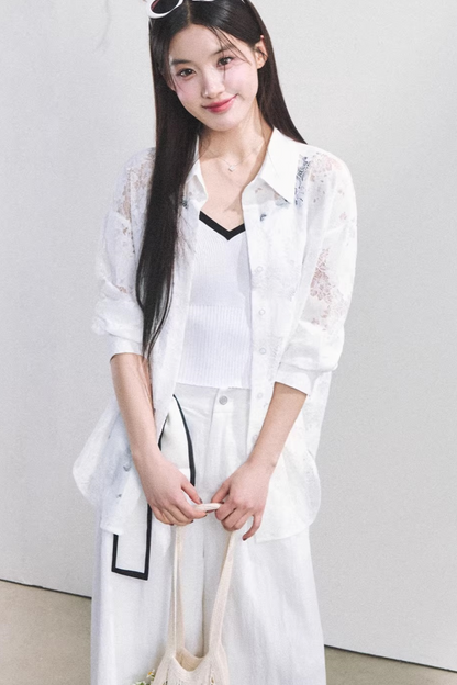 French Love Lace Shirt