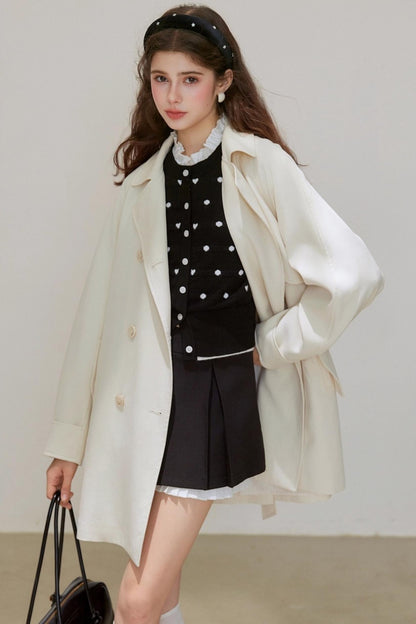 Knitted Polka Dot Cardigan