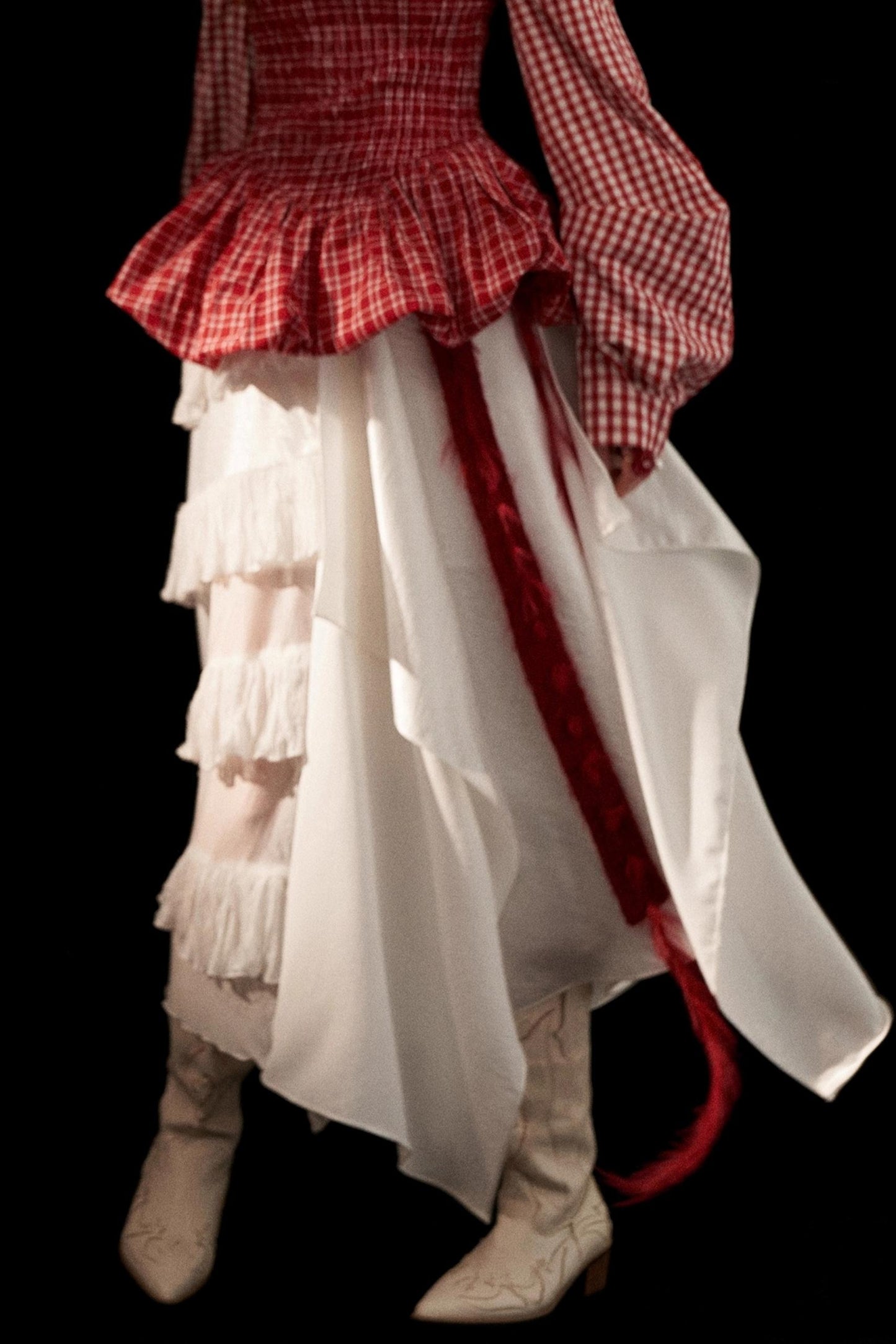 Micro-Sheer Long Skirt