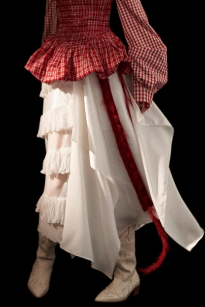 Micro-Sheer Long Skirt