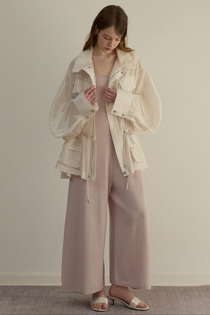 Pink Duo One-piece Pants Set-Up