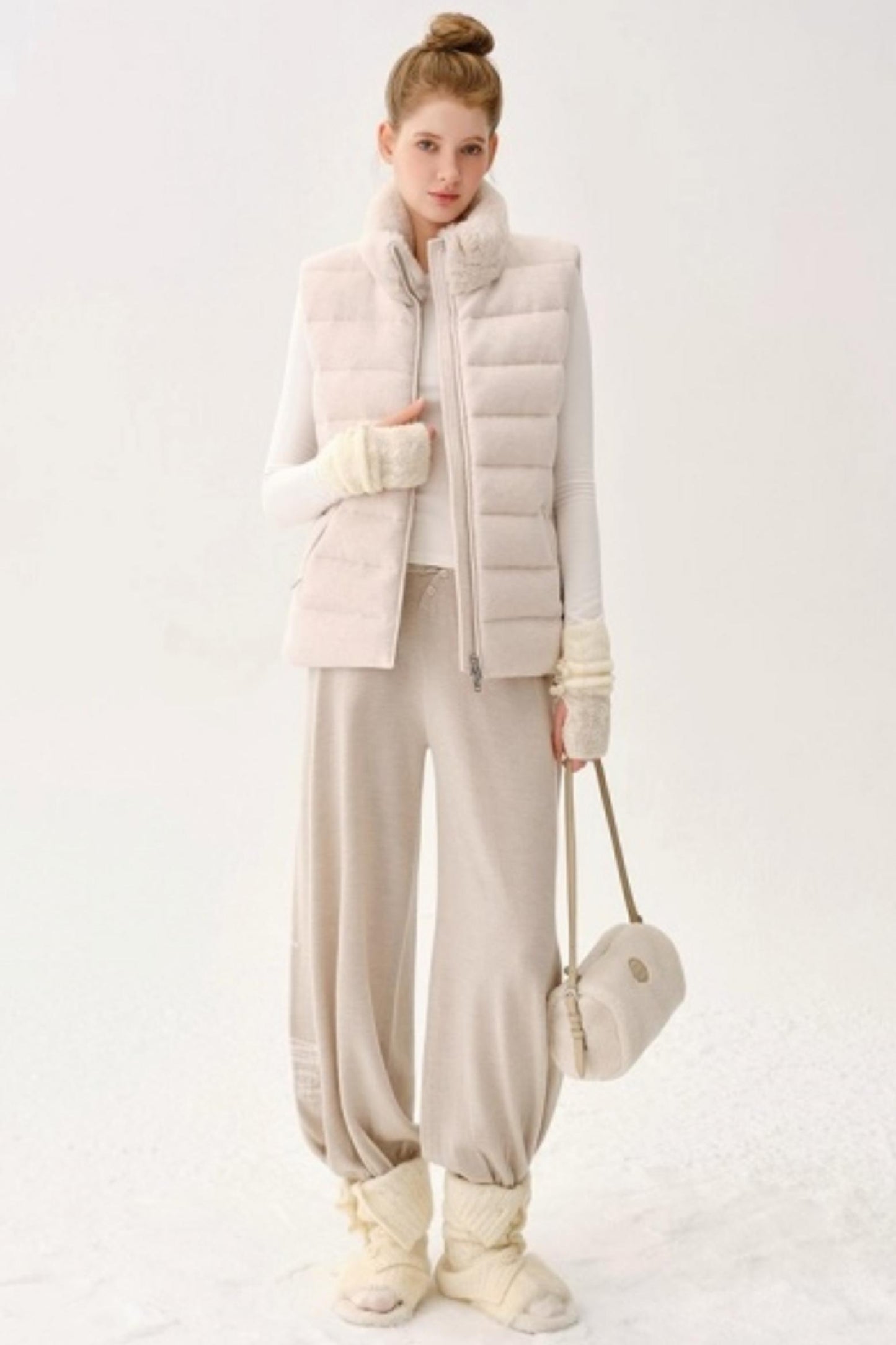 Plush Patchwork Leather Bag