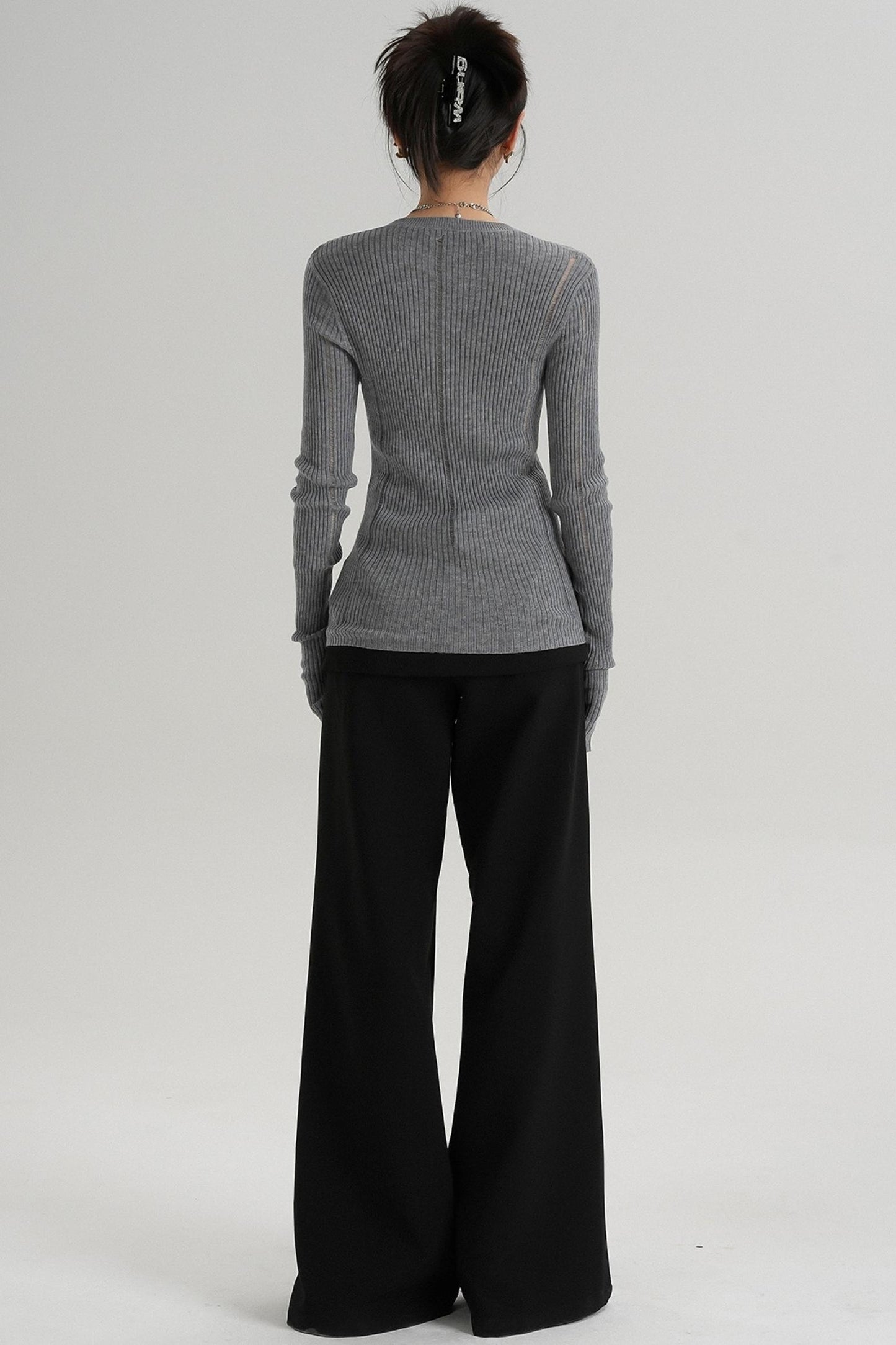 Slimming Long Sleeve Knit Top