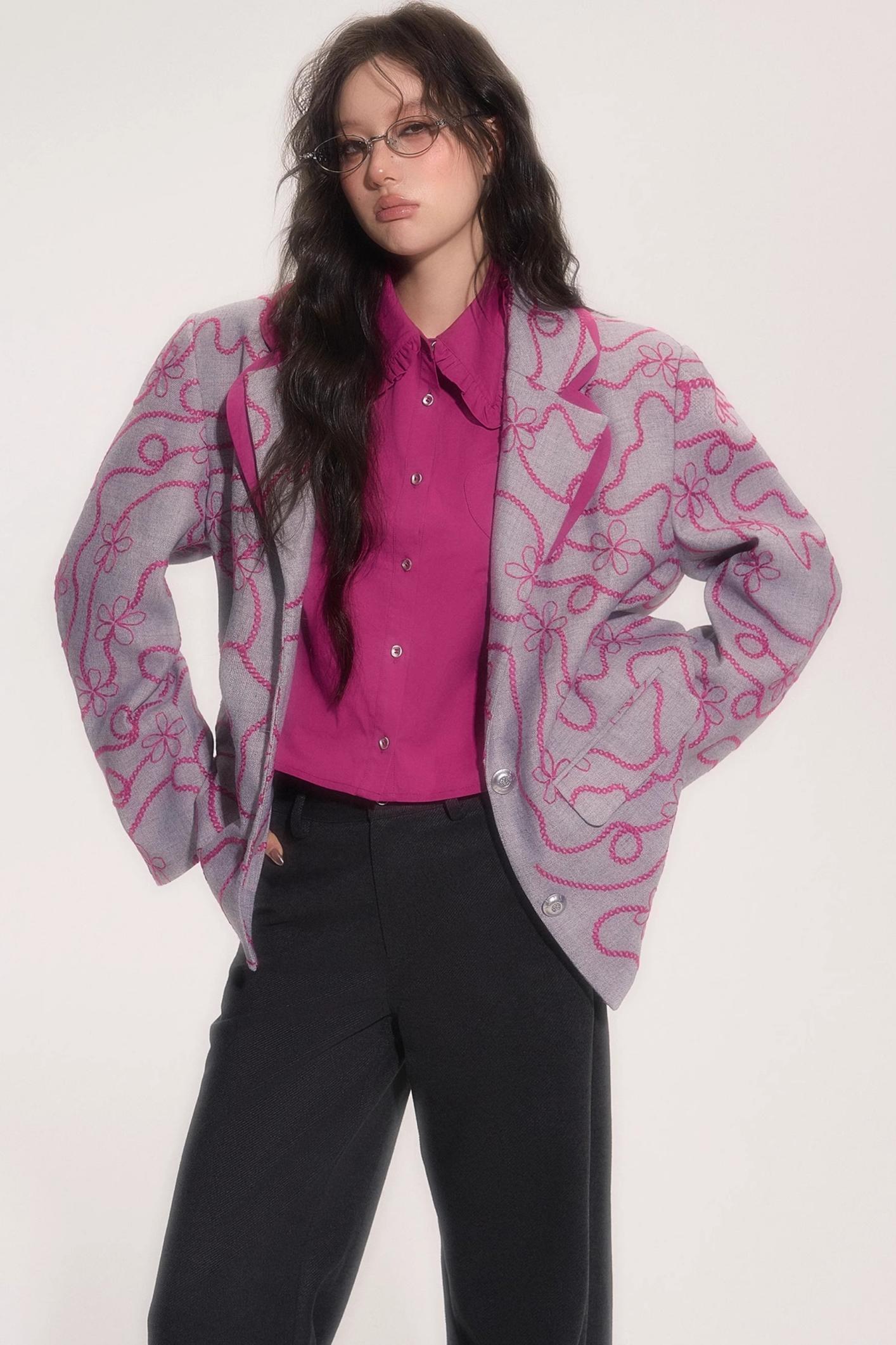 Sweetheart Loose Long-Sleeved Shirt