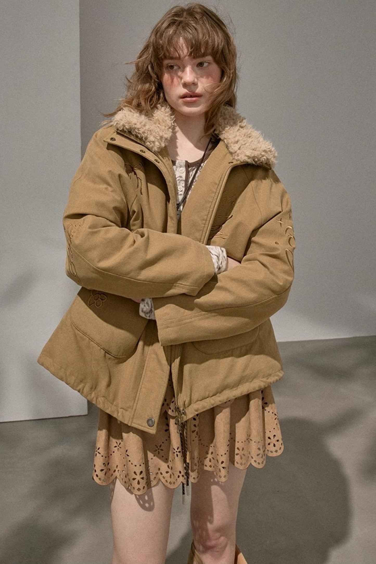 Cascading Vintage Short Skirt