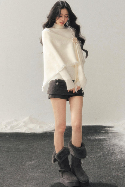 French Winter Turtleneck Sweater Set