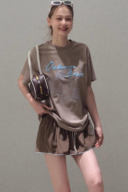 Cotton Lounge Top Shorts Set-Up