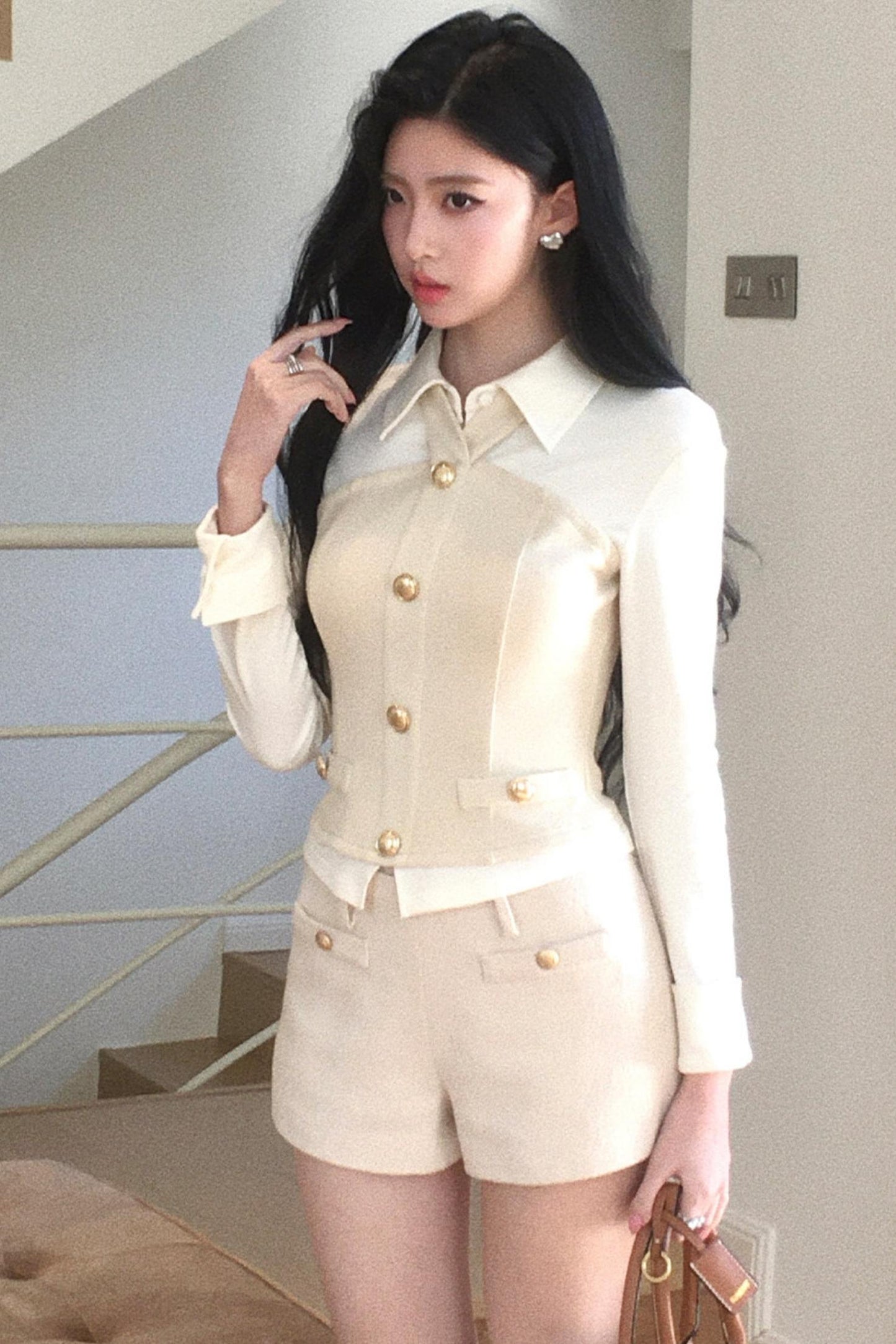 Elegant Color-Blocking Top