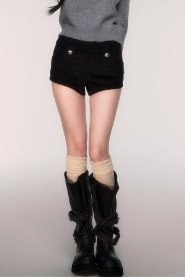 Comfortable Wool A-Line Shorts
