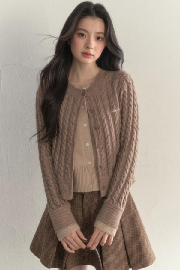 Retro Fake Two College Sweater