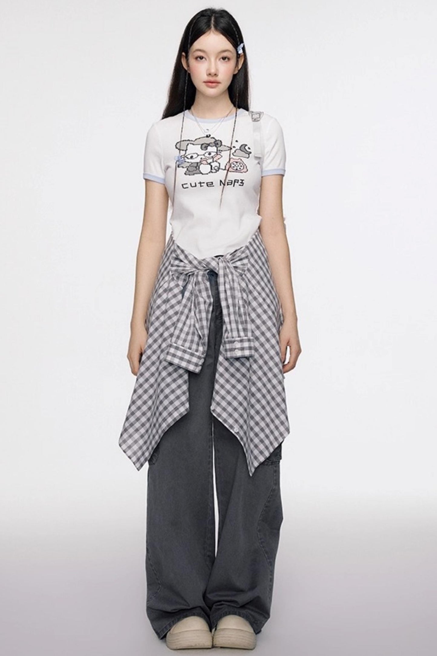 Original Cartoon Print Crop Top