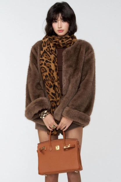 Slavic Aesthetics Fur-Cuffed Jacket