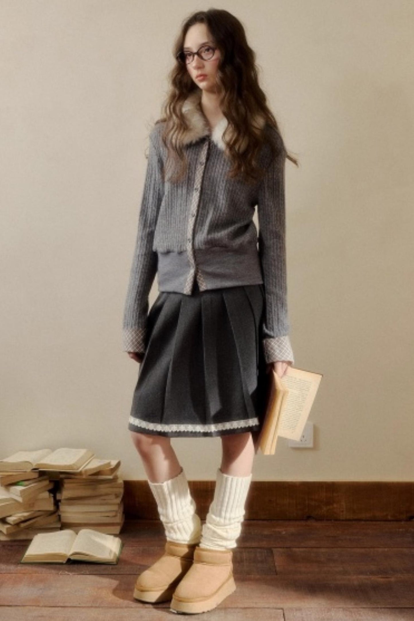 Late Love Letter Woolen Skirt