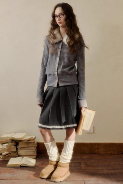 Late Love Letter Woolen Skirt