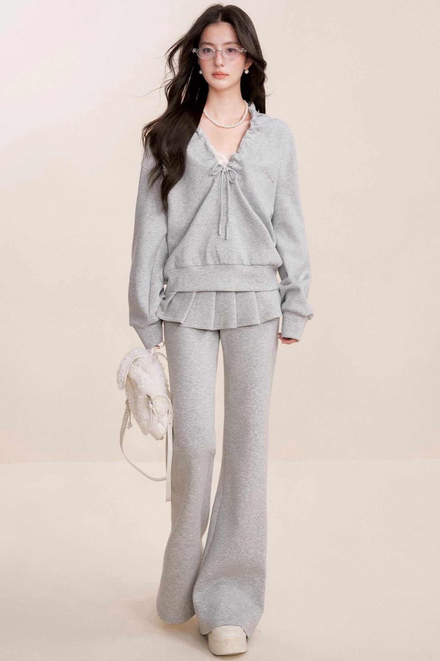 Ballet A-Line Pleated Skirt Bootcut Pants