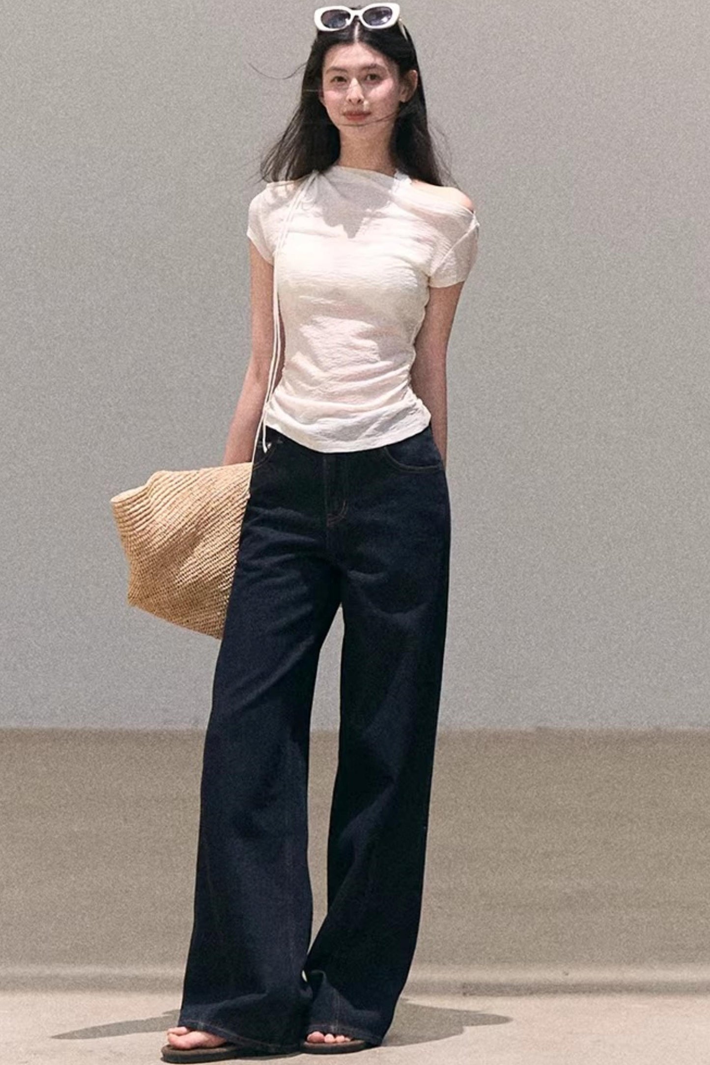 Sun-Kissed Floral Denim Pants Set-Up