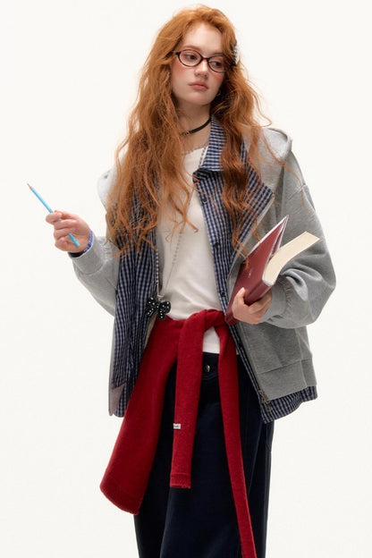 Asymmetrical Denim Jacket Skirt Set-Up