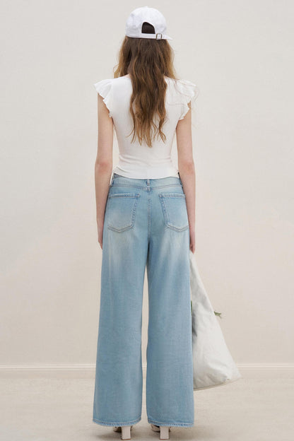 Lace V-Neck Tee Set-Up