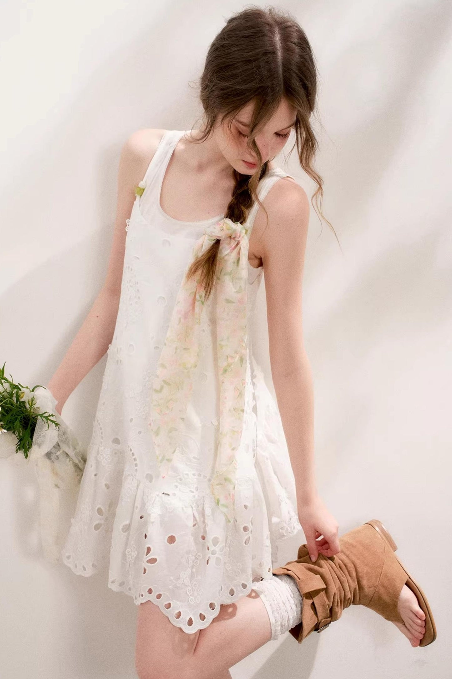 Island Chic Beaded Halter Dress