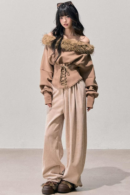 Afterglow Off-Shoulder Plush Top