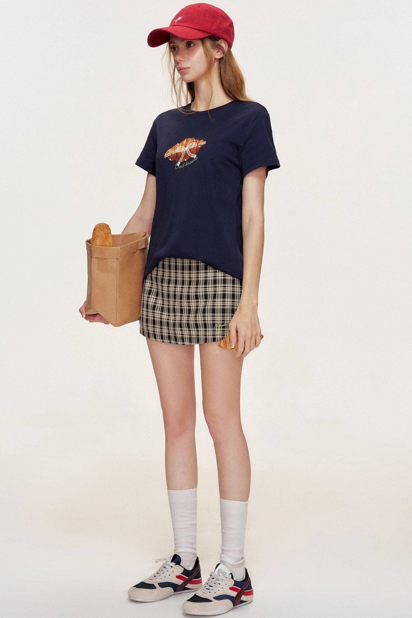 Croissant Lace Short Sleeve T-Shirt