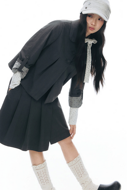 Retro Hooded Windbreaker Jacket