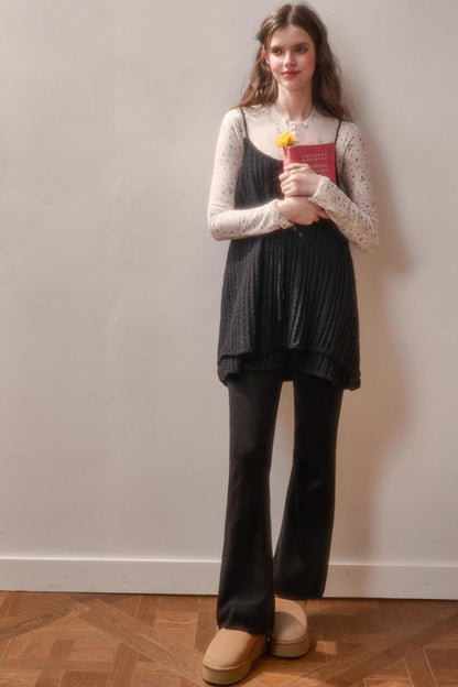 Soft Gemstone Wool Pants Set-Up