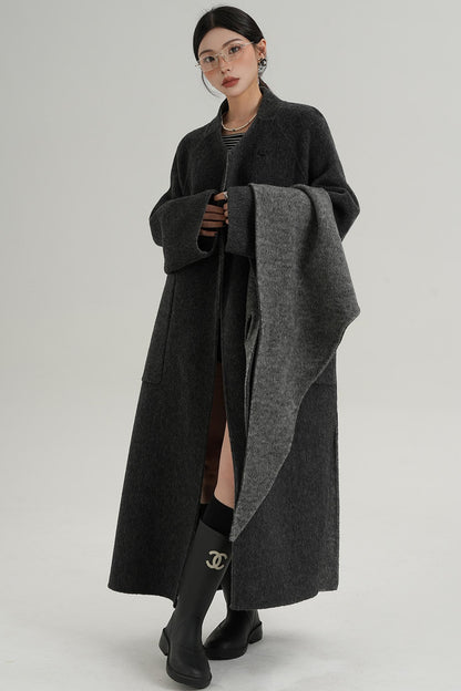 Woolen Elegance Long Jacket