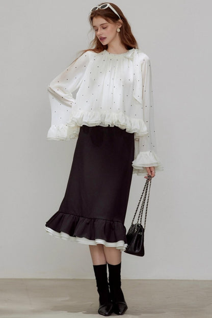 High-Waisted Black Mermaid Skirt