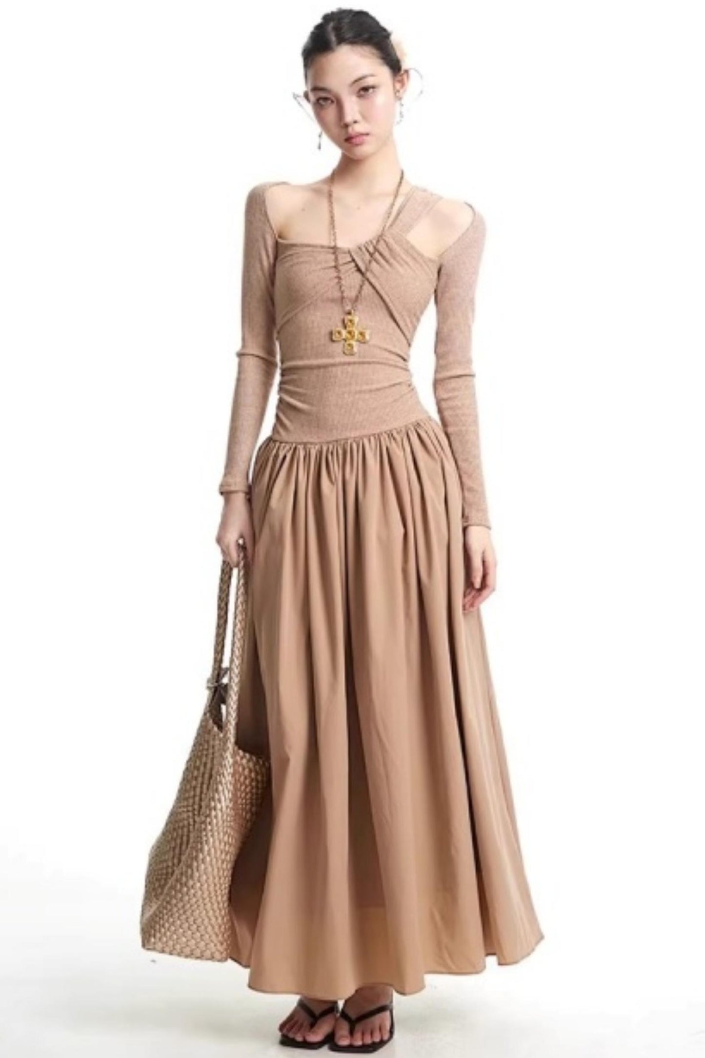 Retro Slim-Fit Short Skirt Set-Up