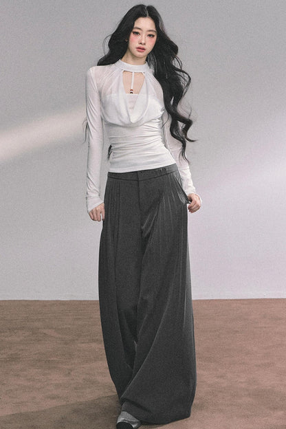 Pure Desire Long-Sleeved Black Top