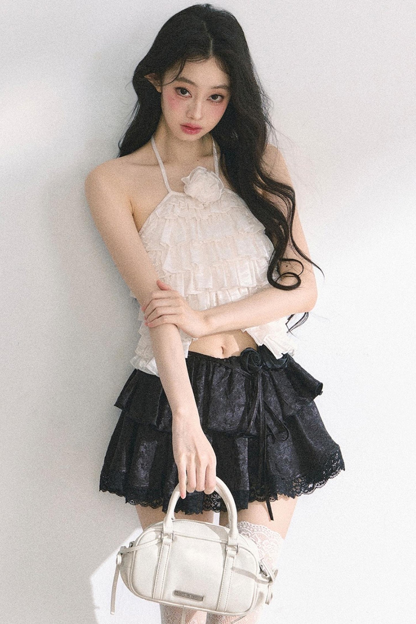 Floral Lace Bustier Skirt