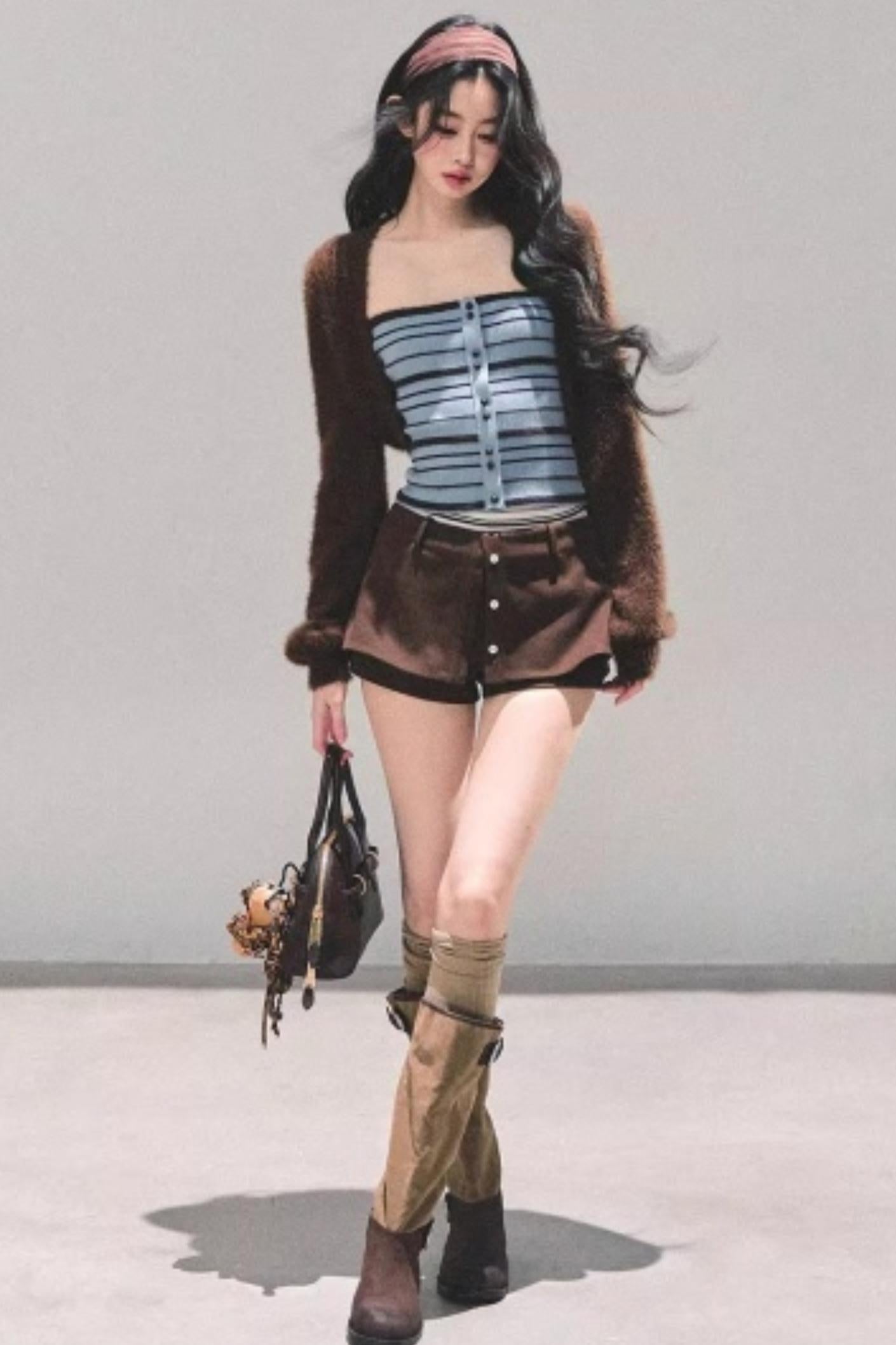 Hibiscus Knit Sweater Coat