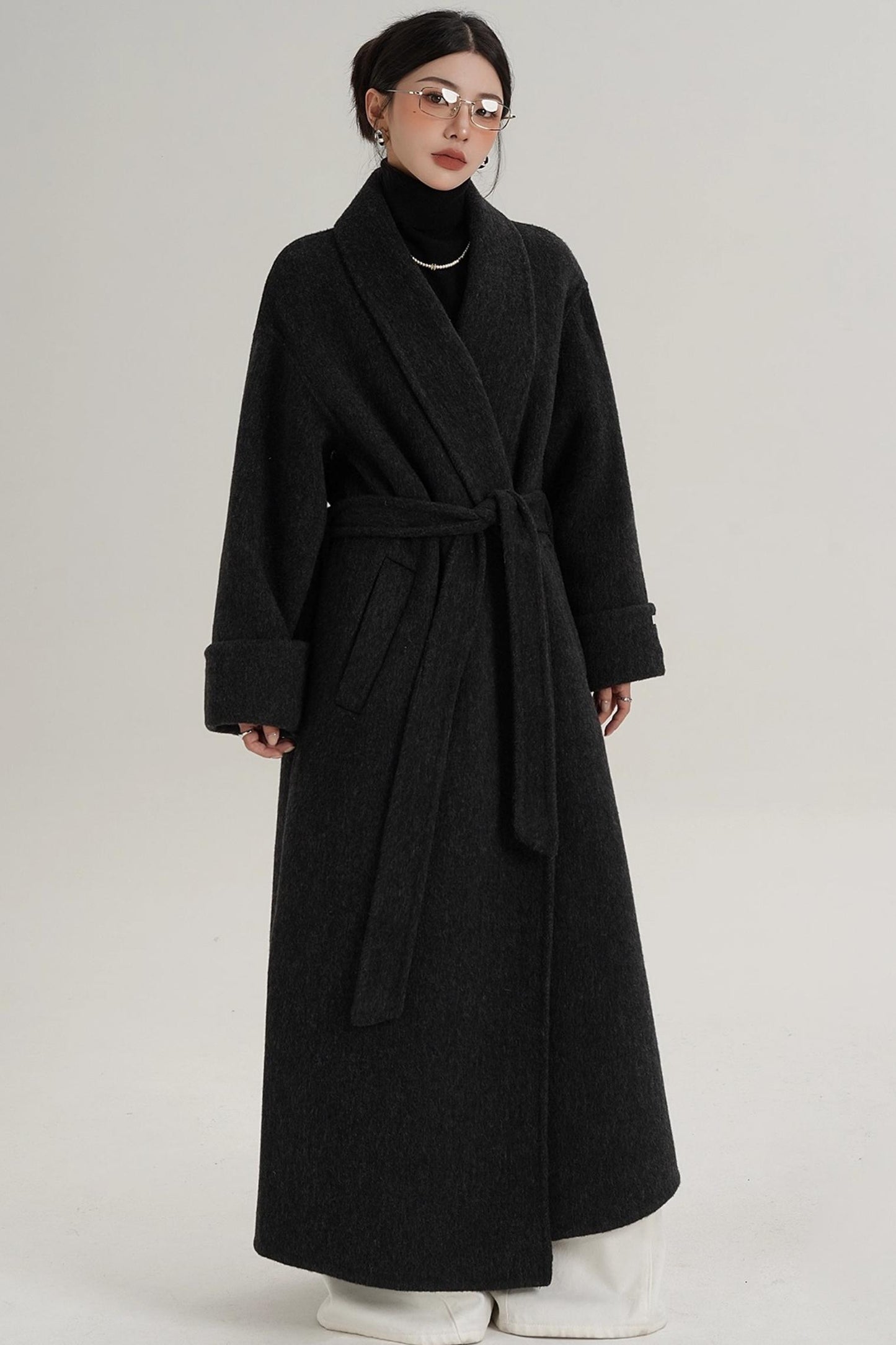 Elegant Wool Lapel Coat