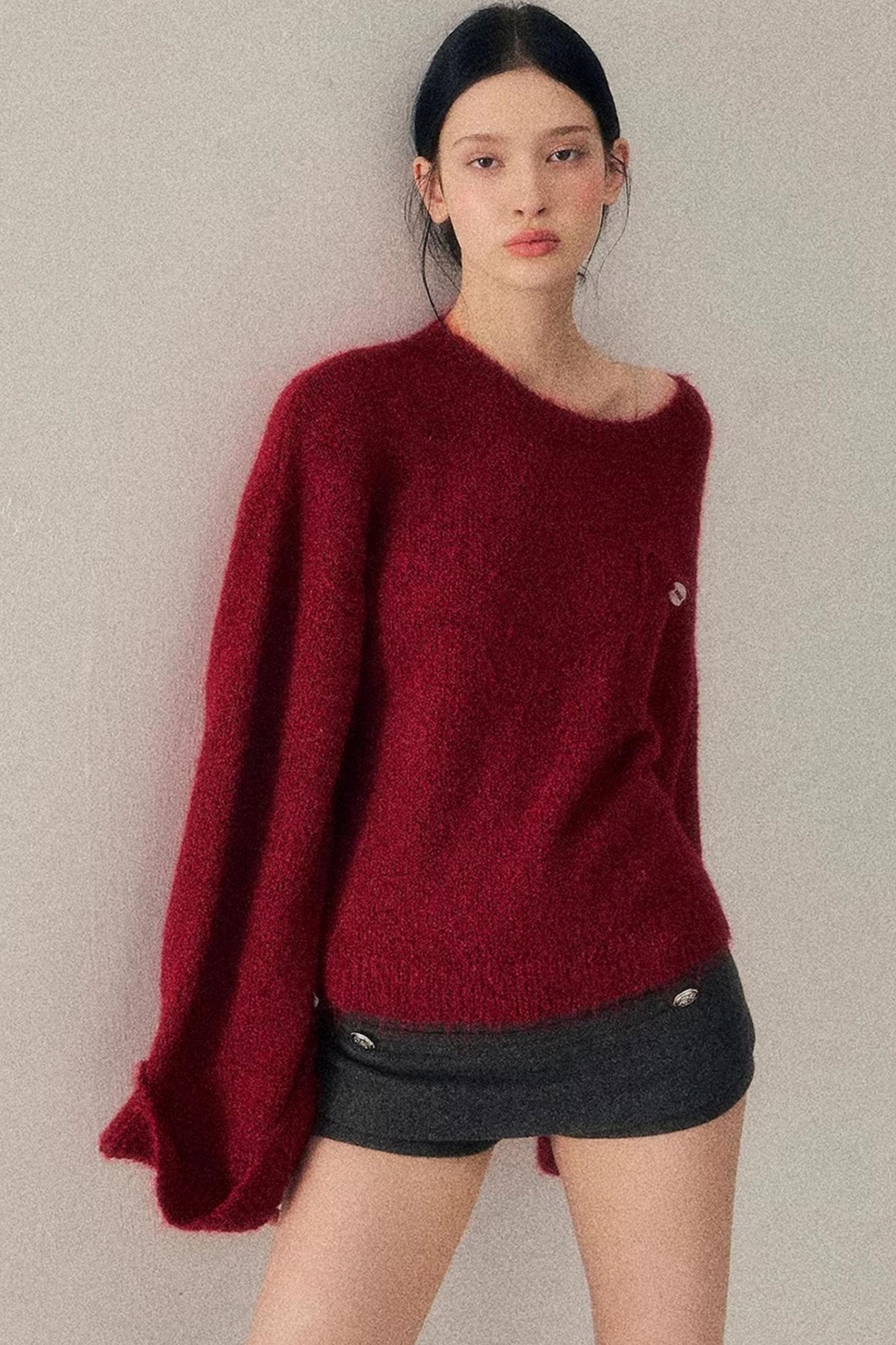 Winter Mohair Red Sweater