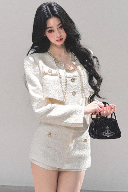 Chanel Wool Coat Skirt Set-Up