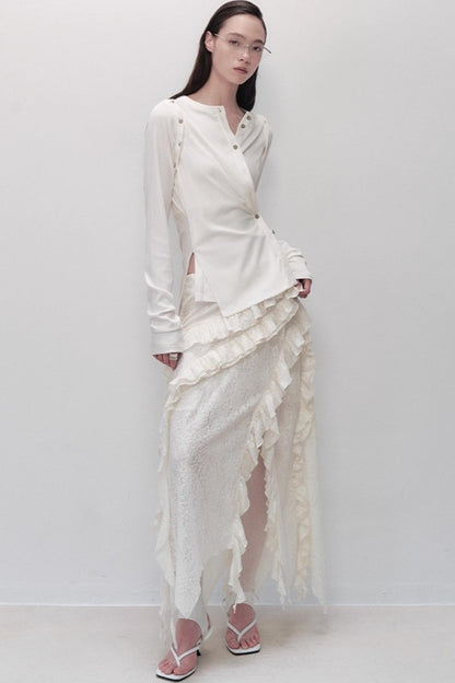 Detachable Round Neck Knitted Cardigan