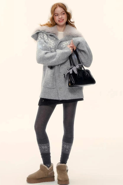 Wool Blend Fair Isle Jacket