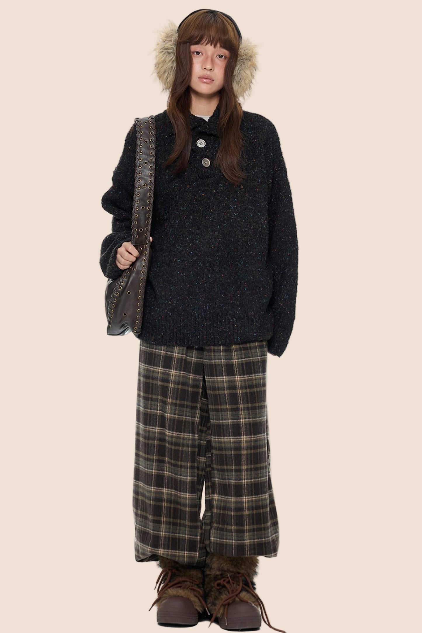 Stand-Up Vintage Sweater Jacket