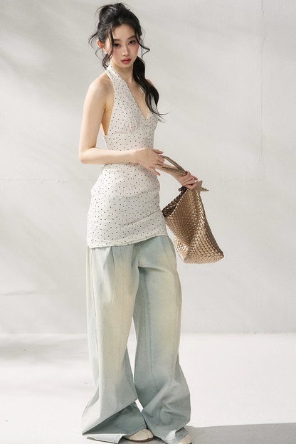 Vestido ajustado de lunares