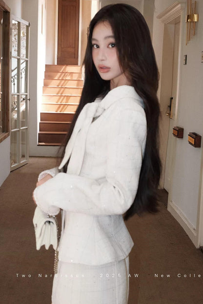 Elegant Narcissus Ribbon Suit Set-Up