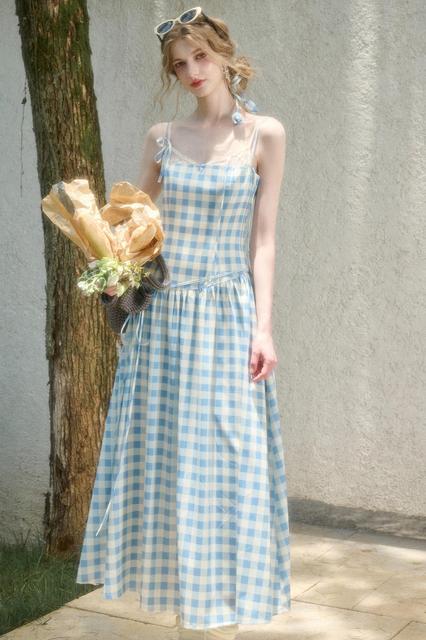 Galaxy Blue Pleated Sundress