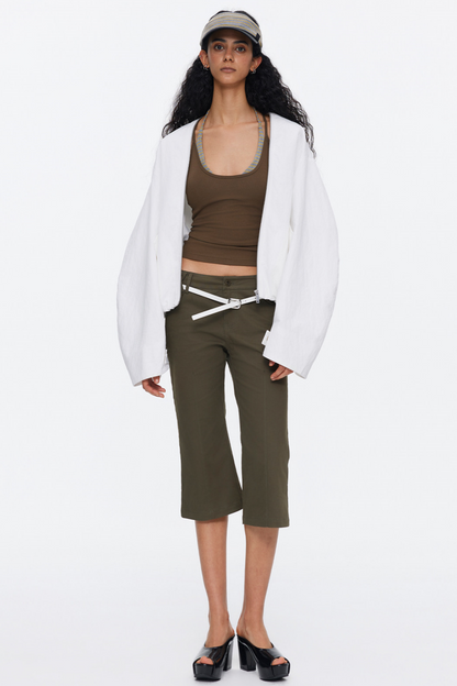 Simple Pleated Cocoon Coat