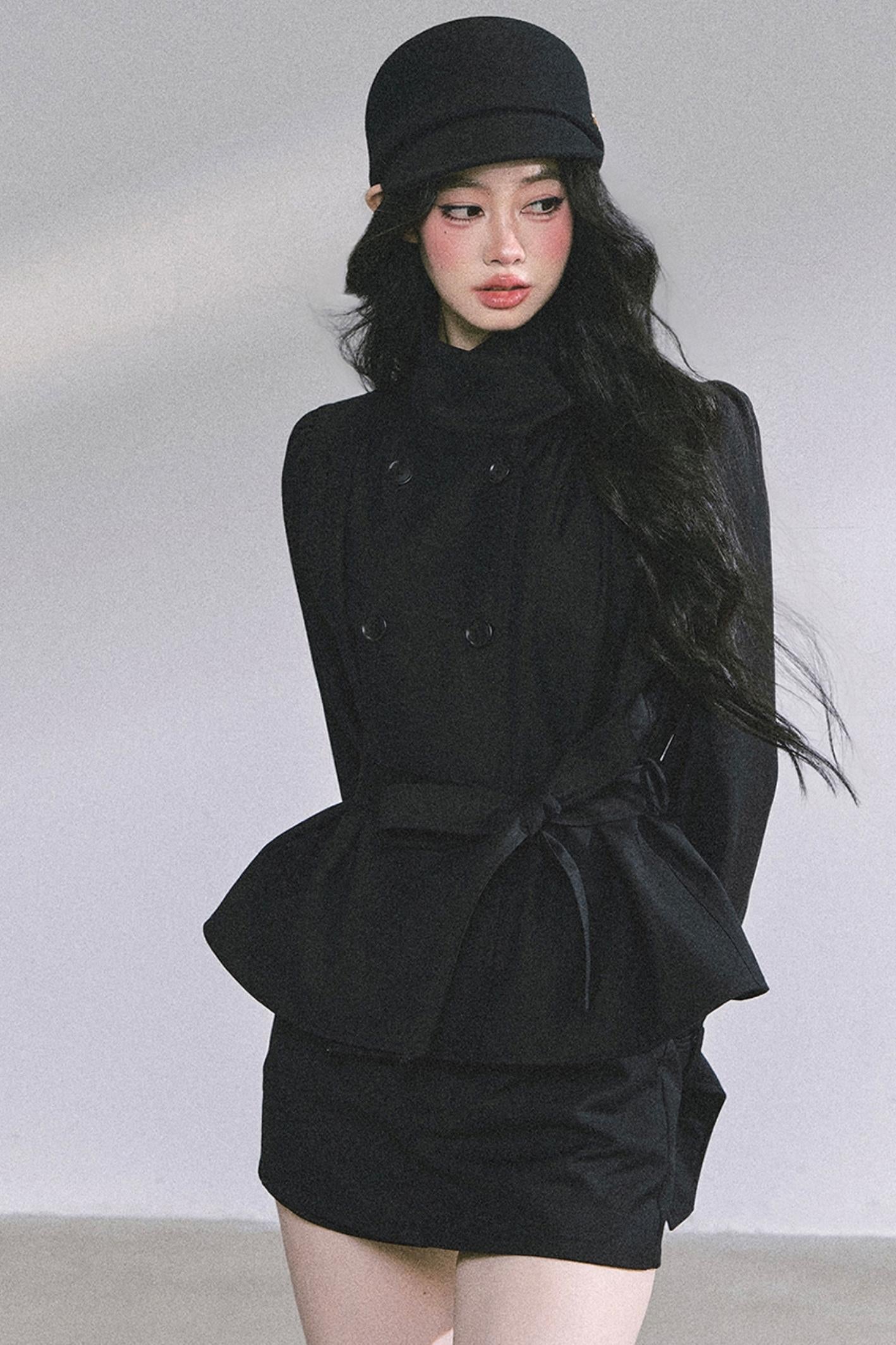 French Autumn Coat & Skirt Set-Up