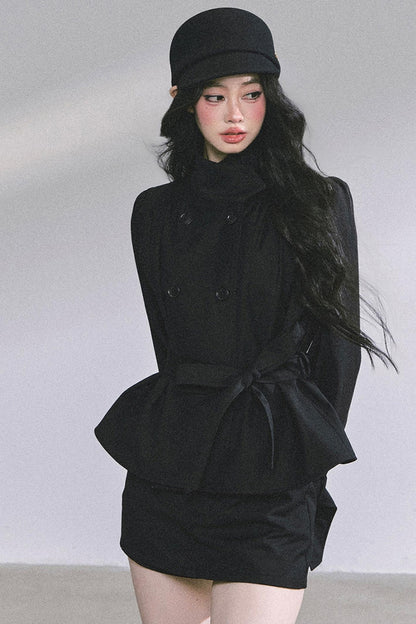 French Autumn Coat & Skirt Set-Up