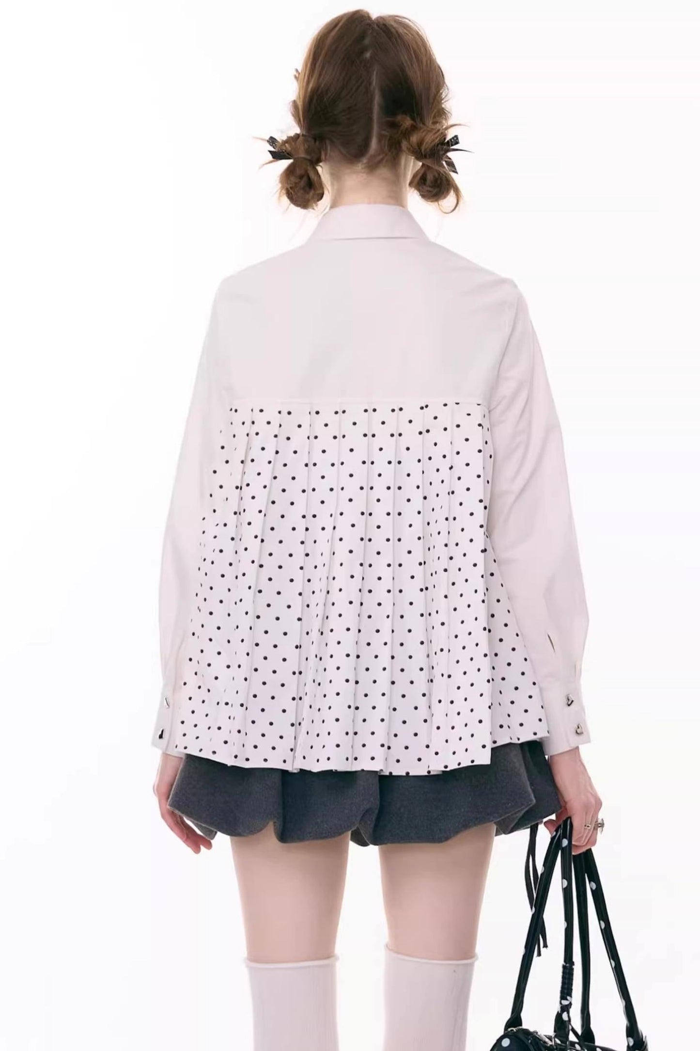 Bow Doll Collar Long Sleeve Shirt