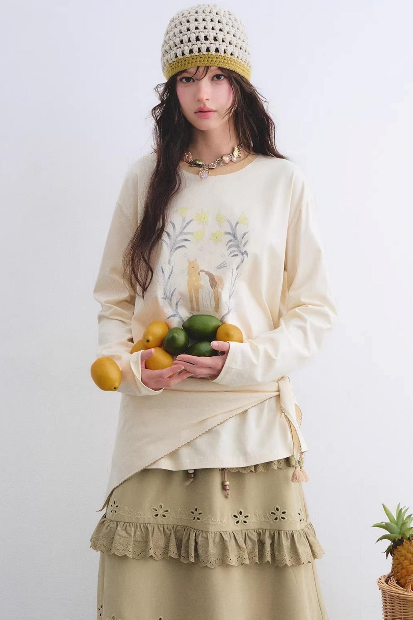 Pony Print Layered Top Set