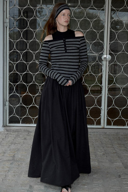 Shoulder Shirt Dress Set-Up